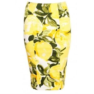 Lemon pencil skirt